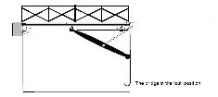 Guthrie bridge: Bridge in the 'out' position.