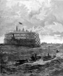A Torpedo Boat passes Spitbank Fort Illustrated London News 1888.