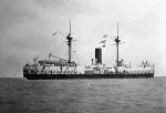 Edinburgh 1882: Colossus Class ironclad Battleship: Coastguard Ship at Queensferry