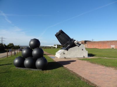Mallet's Mortar No.2 ouside the Royal Armouries Museum of Artillery at Fort Nelson