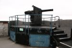 Calshot Castle: 4-inch 26cwt Q.F.on Vavasseur Mounting fitted to  12pdr 12cwt emplacement