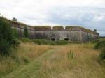 Fort Cumberland: Exterior of North Bastion from East Ditch