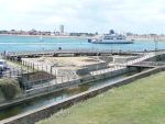 Kings Bastion and Long Curtain: Portsmouth: View from Kings Bastion towards Spur Redoubt