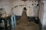 Fort Loncin: Gorge Caserne with pedestal for Nordenfeld 5.7cm  rapid-fire gun