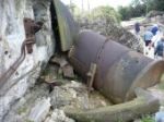 Fort Loncin: Central Massif - Destroyed armoured searchlight turret