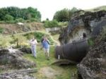 Fort Loncin: Central Massif - Destroyed armoured searchlight turret