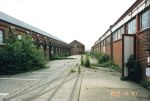 Priddy's Hard:  Mine and Counterming store (left) Filled Shell Store (right) taken in 1991