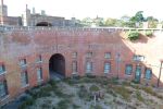 Fort Rowner: Gosport: Hampshire: The Keep and courtyard viewed from its terreplein. (Chris Rayner)