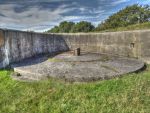 Fort Rowner: Gosport: Hampshire: Emplacement for 64pr RML on west rampart