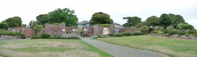 Sandown Barrack Battery: Isle of Wight: The rear of the battery with entrance from the parade