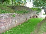 Sandown Barrack Battery: Isle of Wight:East flank looking towards left caponier