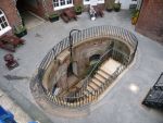 Spitbank Fort: Spithead: Portsmouth: The courtyard with entrance down to the basement magazines and stores