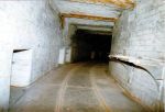 Spitbank Fort: Spithead: Portsmouth:  Lighting passage with rails for lamp trolley (Photo A.Beanse).