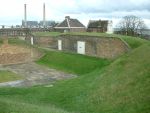 Tibury Fort: Thames defences:  West Bastion: 9-inch RML emplacement and filled emplacement