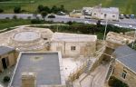 Fort St. Lucian, Malta purpose built to mount Moncrieff Counterweight carriages: The pit can be seen, now covered over.